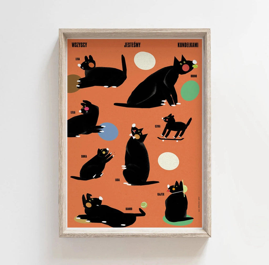Modern Abstract & Funny Animal Canvas Wall Art Poster | Wovetsa