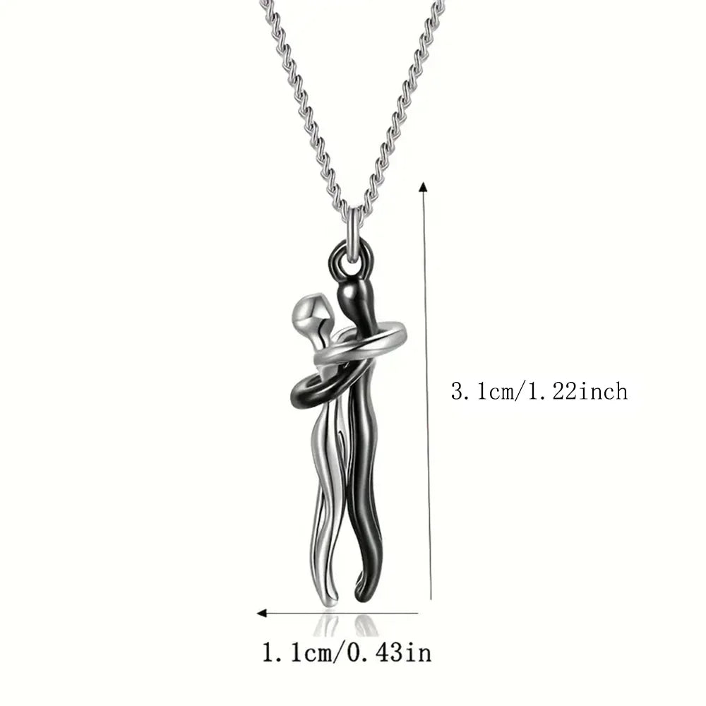 Hug Pendant Necklace for Couples | Wovetsa