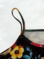 Rose Floral Spaghetti Strap Maxi Dress | Wovetsa