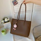Korean PU Leather Shoulder Tote | Wovetsa