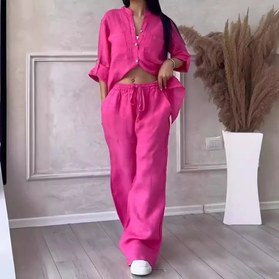 Women's Cotton Linen 2-Piece Set | Wovetsa