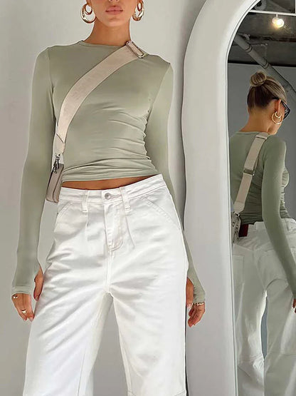 Long Sleeve Crop Top | Wovetsa