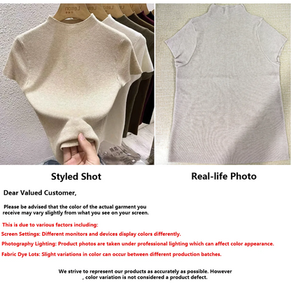 Mock Neck Knit Sweater Top | Wovetsa