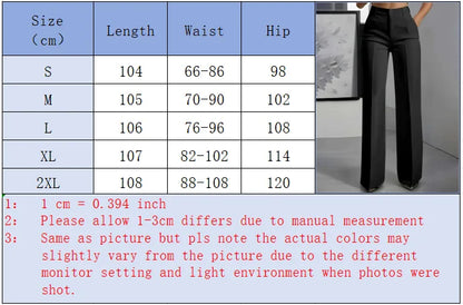 Women's High Waisted Wide Leg Dress Pants Front Seam Detail Straight Leg Office Formal Workwear Black Suit Trousers