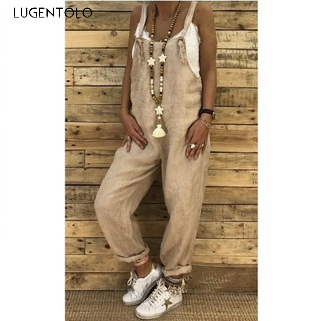 Suspender Loose Overall Jumpsuit | Wovetsa