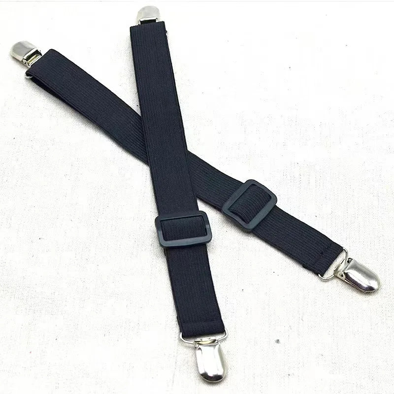 Bed Sheet Holder Clips 4-Pack Adjustable Elastic Straps | Wovetsa