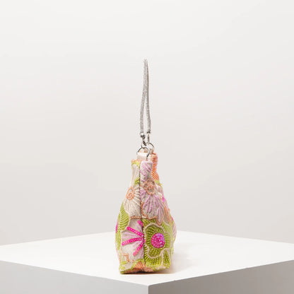 Floral Sequin Embroidered Party Bag | Wovetsa