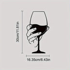 Wine Glass Metal Wall Art | Wovetsa