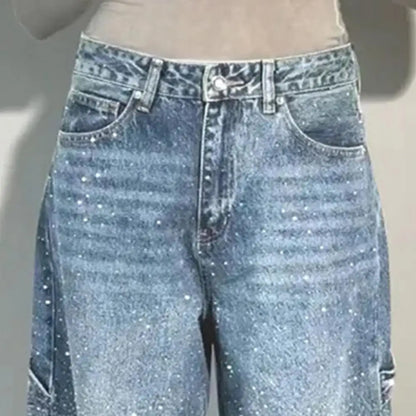 High-Waisted Wide Leg Denim Pants | Wovetsa