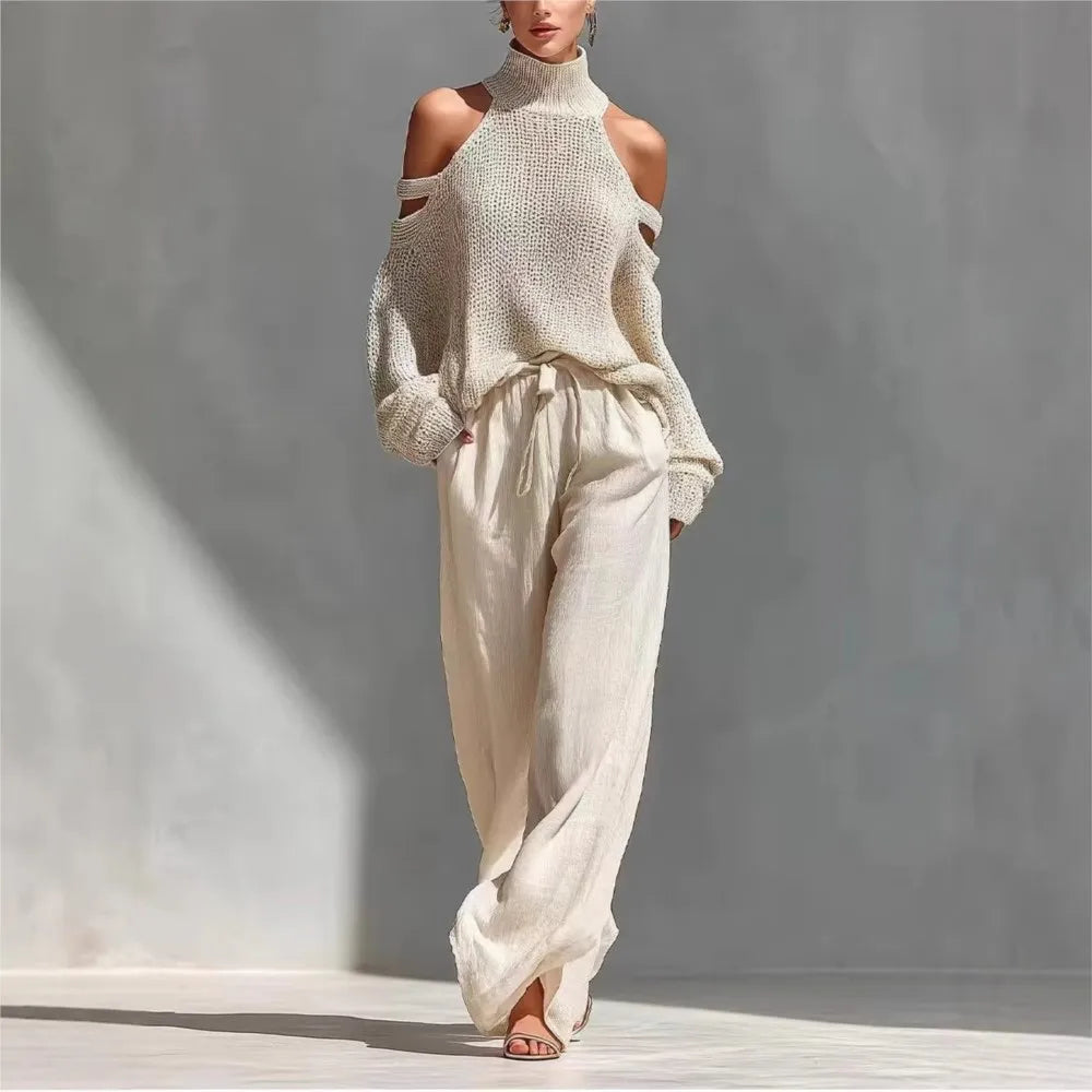 Knit Off-Shoulder Set | Wovetsa