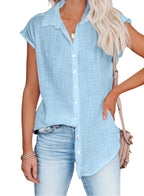 Loose Short Sleeve Casual Shirt | Wovetsa