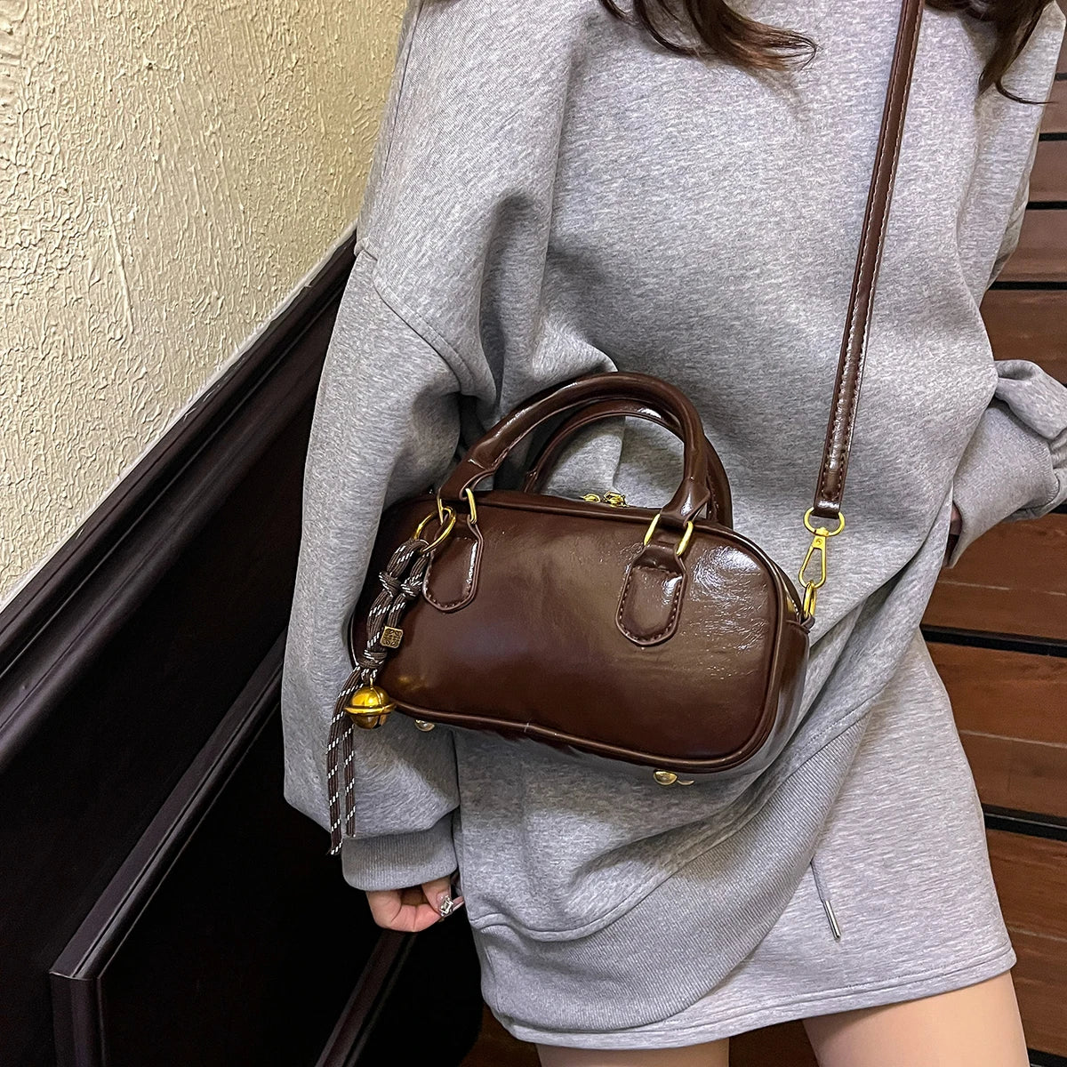 Vintage Mini PU Leather Shoulder Bag | Wovetsa