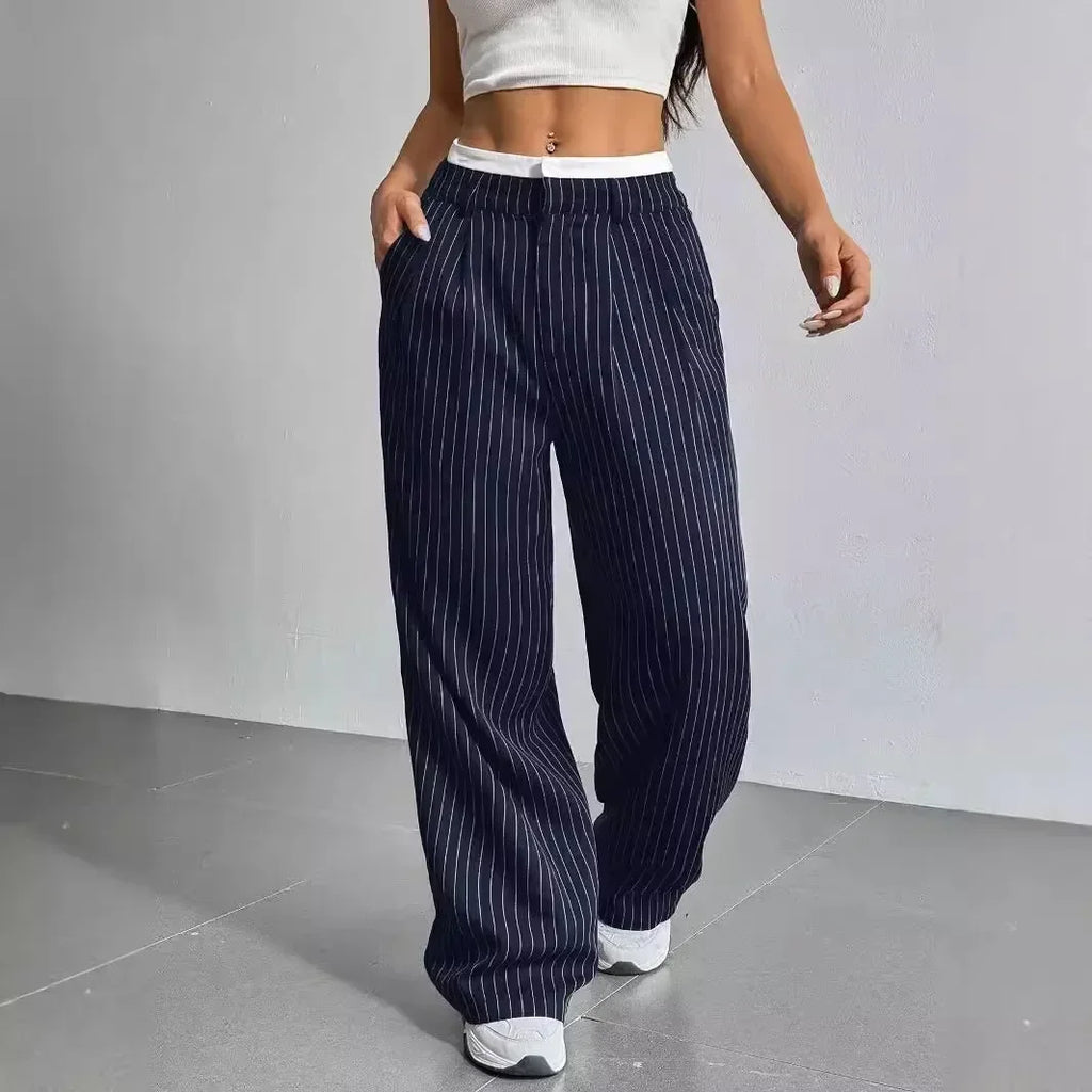 Striped Wide Leg Pants | Wovetsa