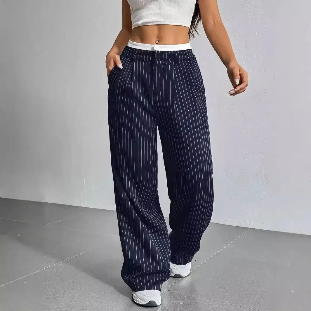 Striped Wide Leg Pants | Wovetsa
