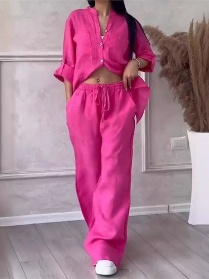 Women's Cotton Linen 2-Piece Set | Wovetsa