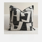 Black & White Jacquard Cushion Cover | Wovetsa