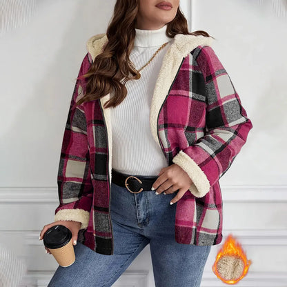 Plaid Hooded Zip Jacket | Wovetsa