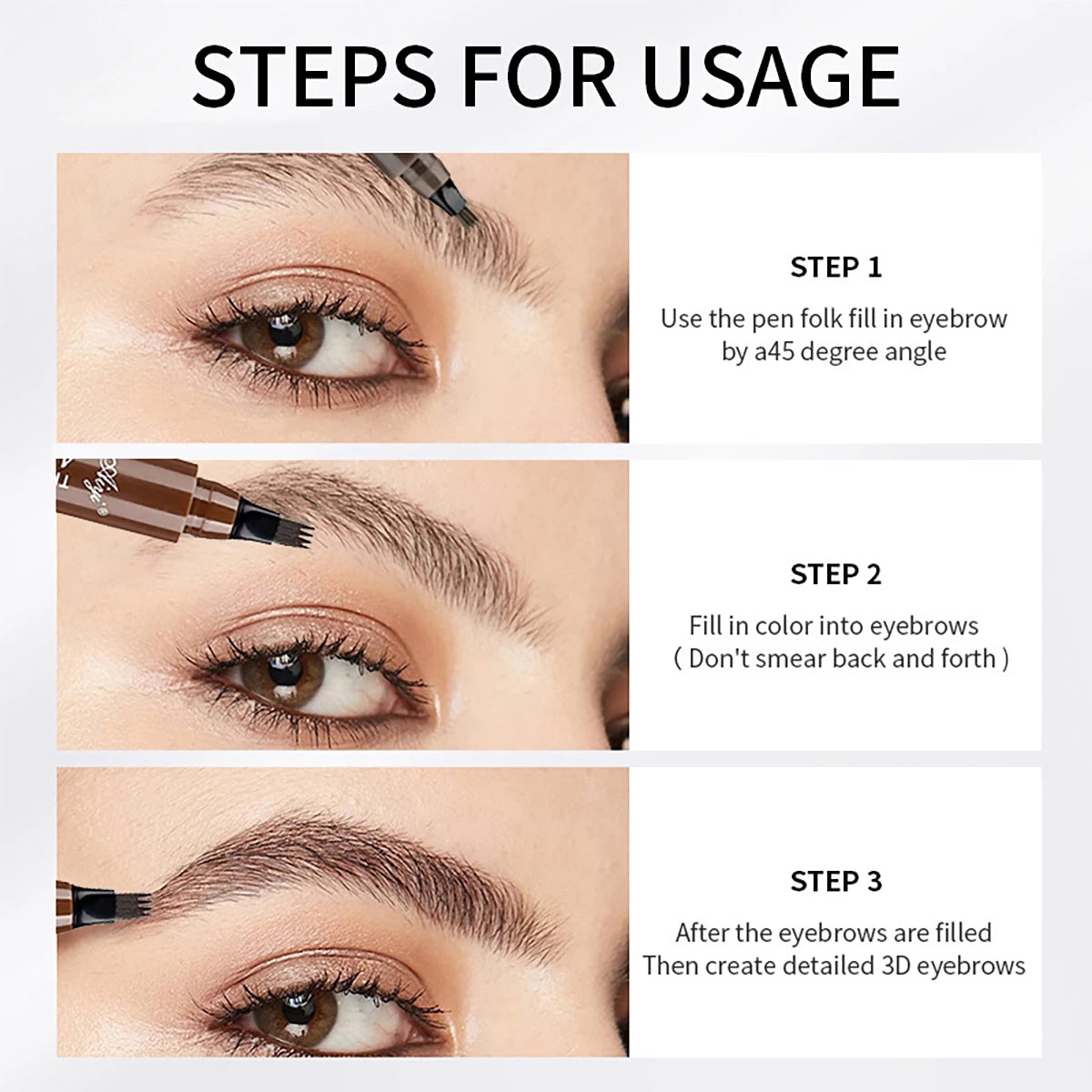 4-Fork Microblading Eyebrow Pencil | Wovetsa