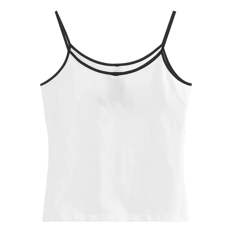 Y2K Bow-Trim Crop Tank Top | Wovetsa