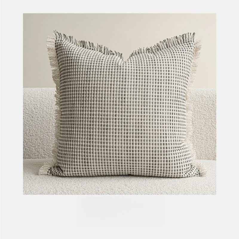 Black & White Jacquard Cushion Cover | Wovetsa