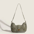 Y2K Rivet Canvas Saddle Bag | Wovetsa
