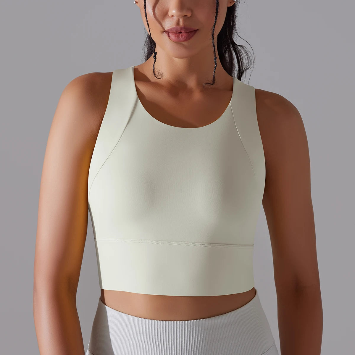 Nylon Sports Bra Crop Top | Wovetsa