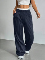 Striped Wide Leg Pants | Wovetsa