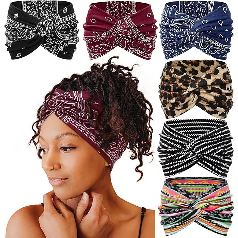 Wide Twisted Turban Headband for Women — Boho Yoga Hair Band | Wovetsa