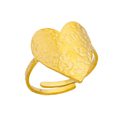 Gold-Tone Stainless Steel Cocktail Ring | Wovetsa