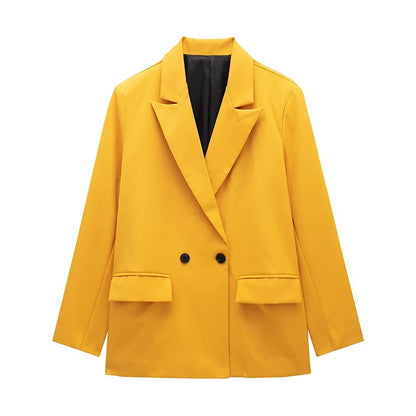 Double Breasted Blazer with Pockets | Wovetsa