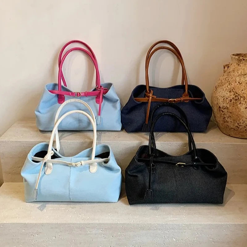 Denim Shoulder Bag | Wovetsa