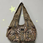 Leopard Print Hobo Shoulder Bag | Wovetsa