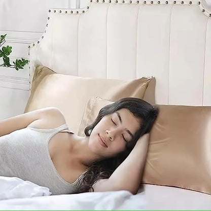 Cooling Satin Pillowcase for Beauty Sleep | Wovetsa