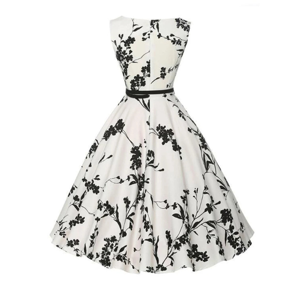 Floral Retro Swing Midi Dress | Wovetsa
