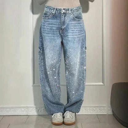 High-Waisted Wide Leg Denim Pants | Wovetsa
