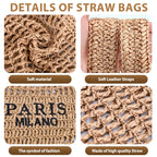 Handwoven Straw Beach Tote | Wovetsa