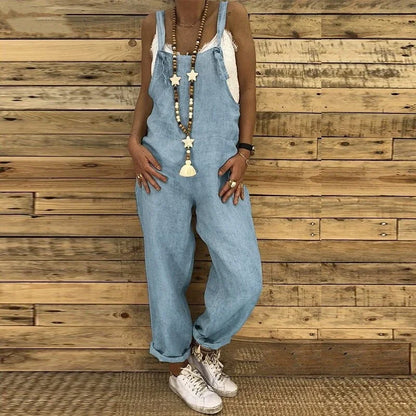 Suspender Loose Overall Jumpsuit | Wovetsa