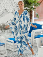 Animal Print Kaftan Beach Cover-Up Dress | Wovetsa
