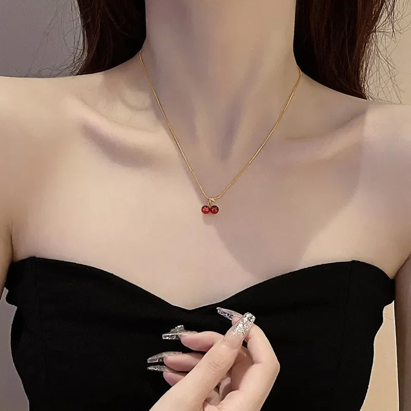 Cherry Pendant Necklace | Wovetsa