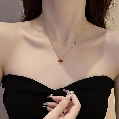 Cherry Pendant Necklace | Wovetsa