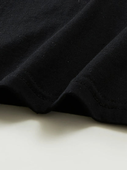 100% Cotton Drop-Shoulder Basic Tee | Wovetsa
