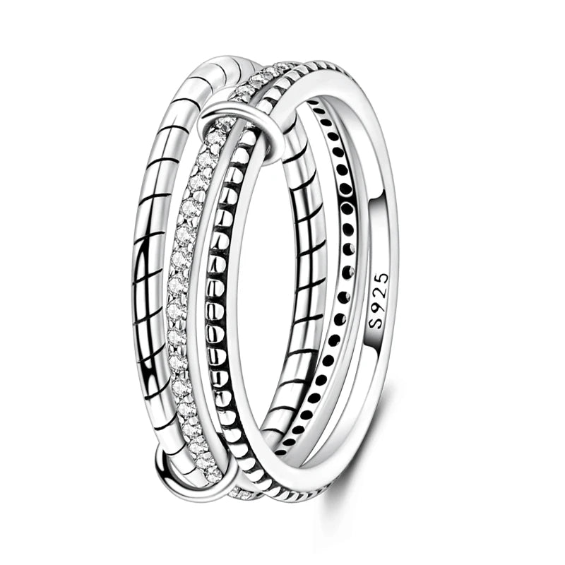 925 Silver Sparkling Zircon Star Ring | Wovetsa