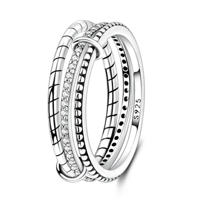 925 Silver Sparkling Zircon Star Ring | Wovetsa