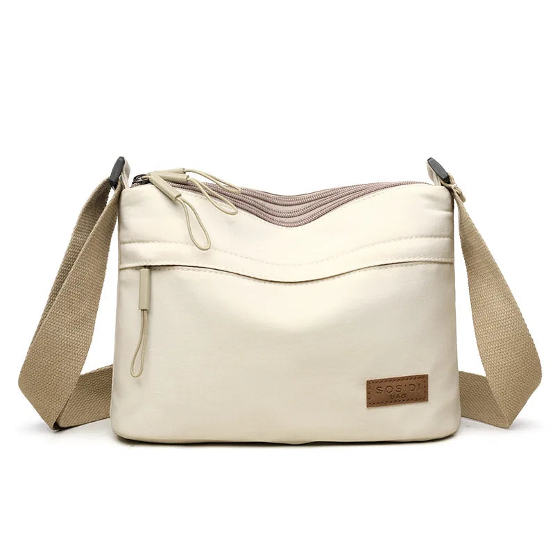 3-Pocket Canvas Shoulder Bag | Wovetsa