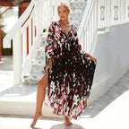 Animal Print Kaftan Beach Cover-Up Dress | Wovetsa