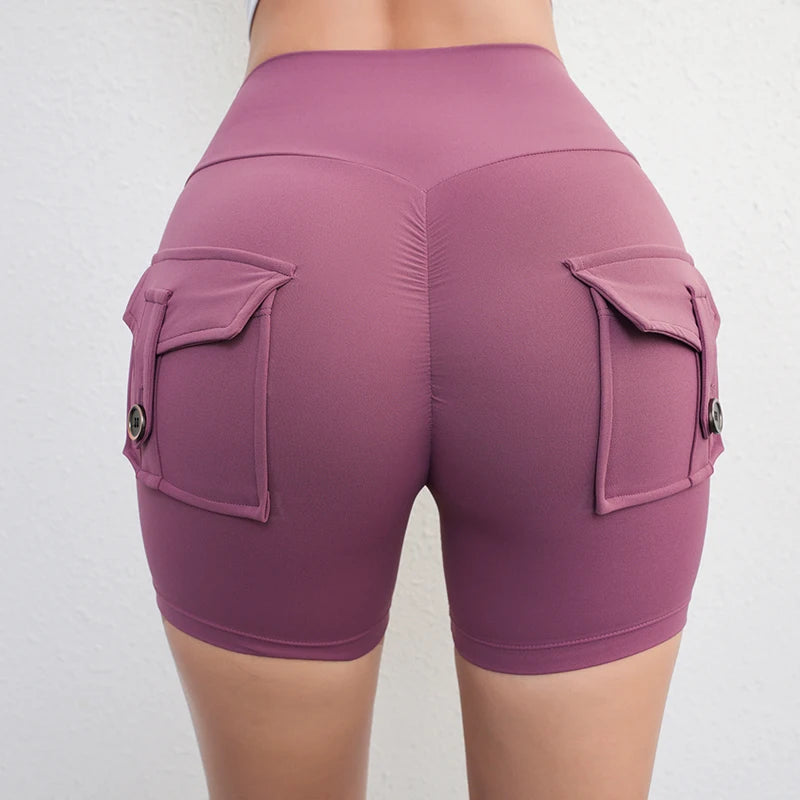 Peach Lift High-Waist Fitness Shorts | Wovetsa