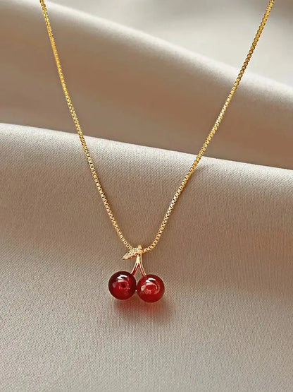 Cherry Pendant Necklace | Wovetsa