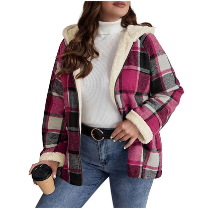 Plaid Hooded Zip Jacket | Wovetsa