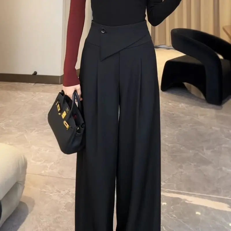 Retro High-Waist Wide Leg Trousers | Wovetsa