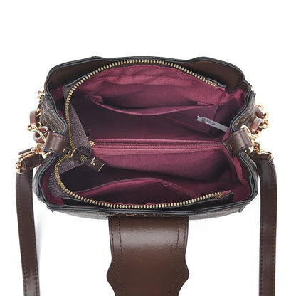 Check Print Bucket Crossbody Bag | Wovetsa